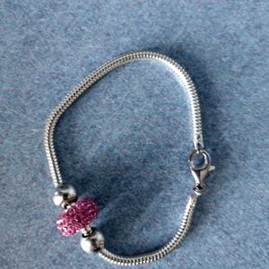 Silver Bracelet with Charms